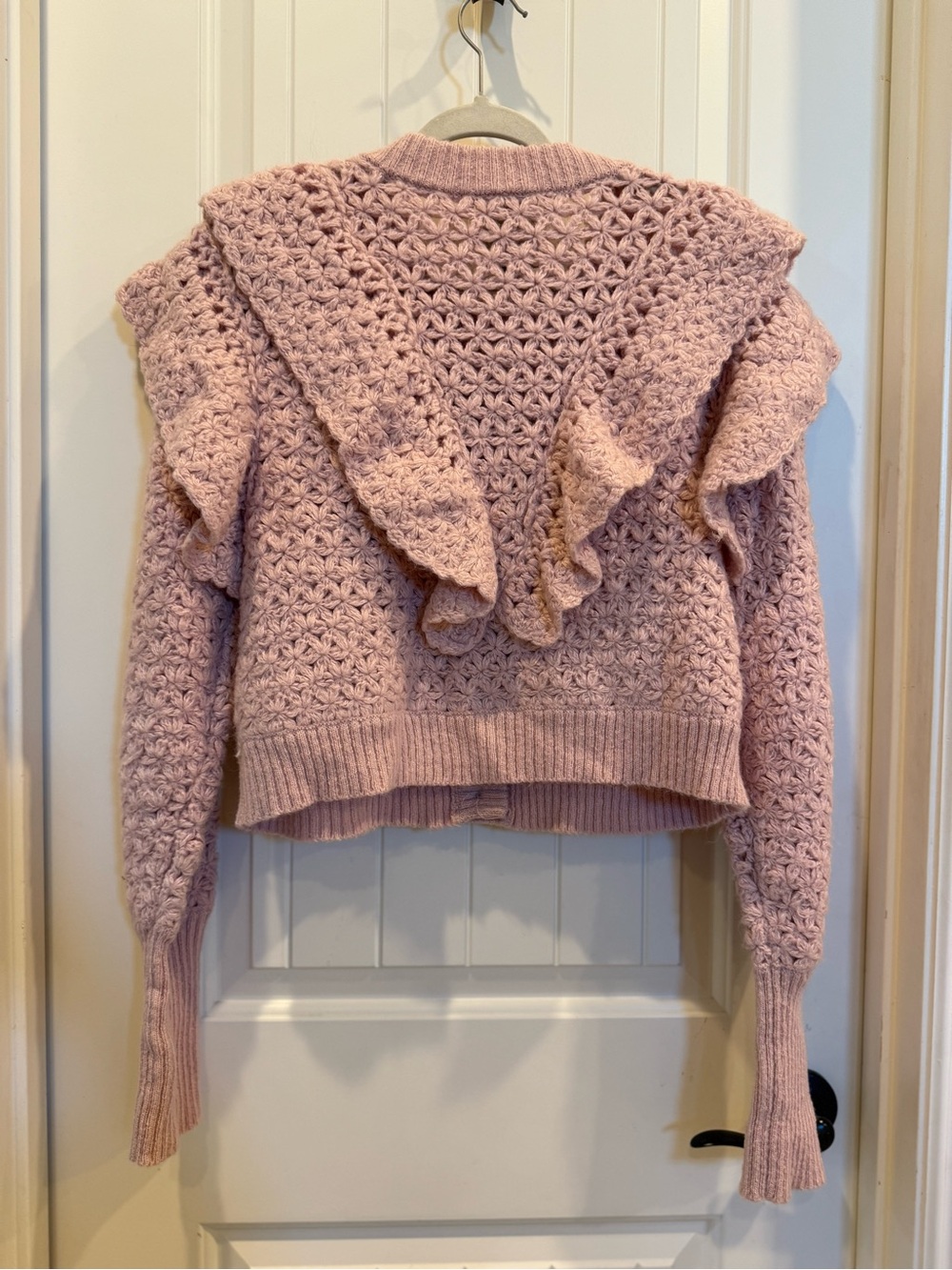 FARM Rio Ruffled Knit Cardigan Sweater - Picture 5 of 7